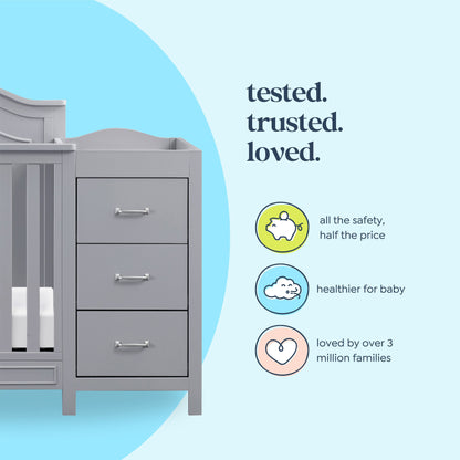 Charlie 4-in-1 Convertible Mini Crib & Changer