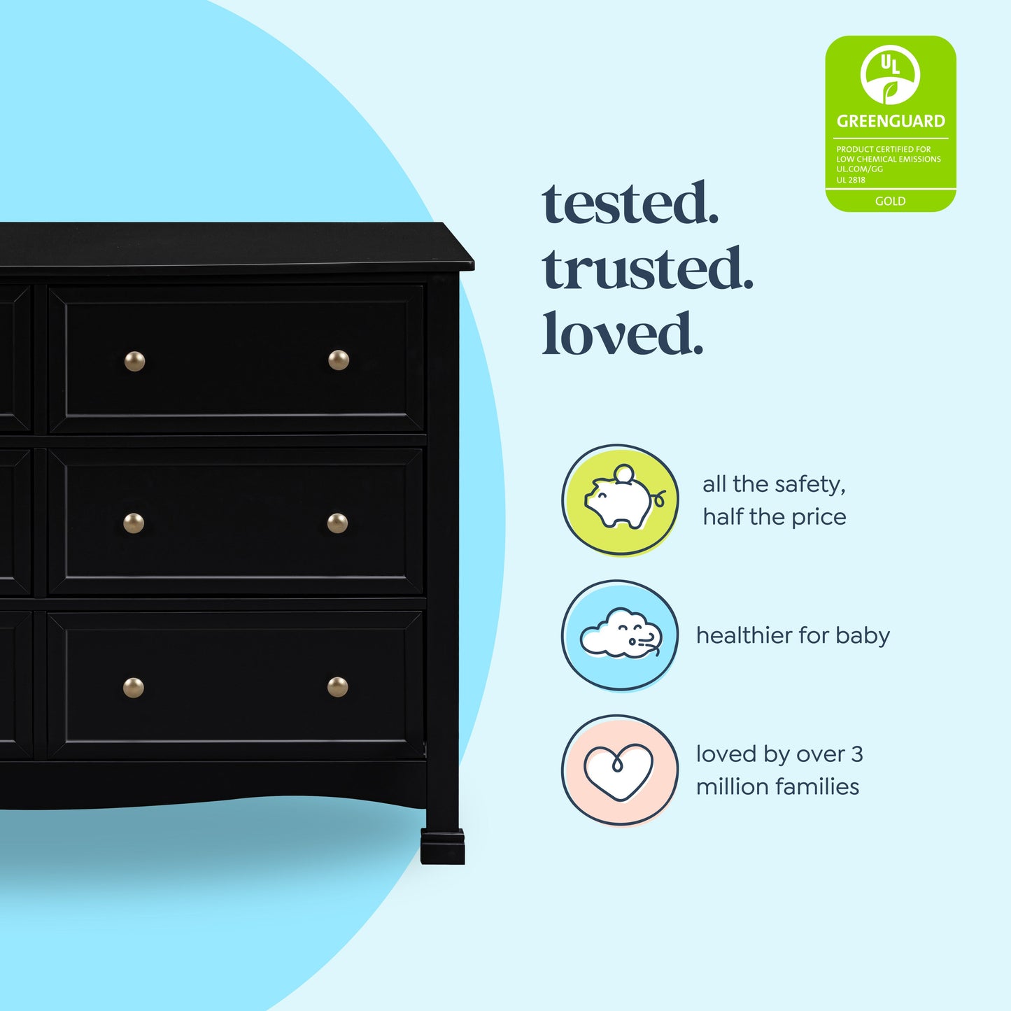 Kalani 6-Drawer Double Wide Dresser