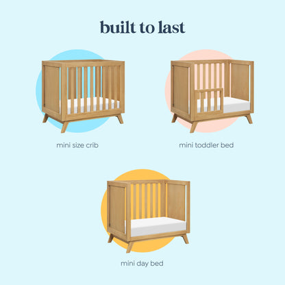 Otto 3-in-1 Convertible Mini Crib with 4 Mattress