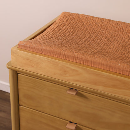 Quilted Changing Pad Cover in GOTS Certified Organic Muslin Cotton