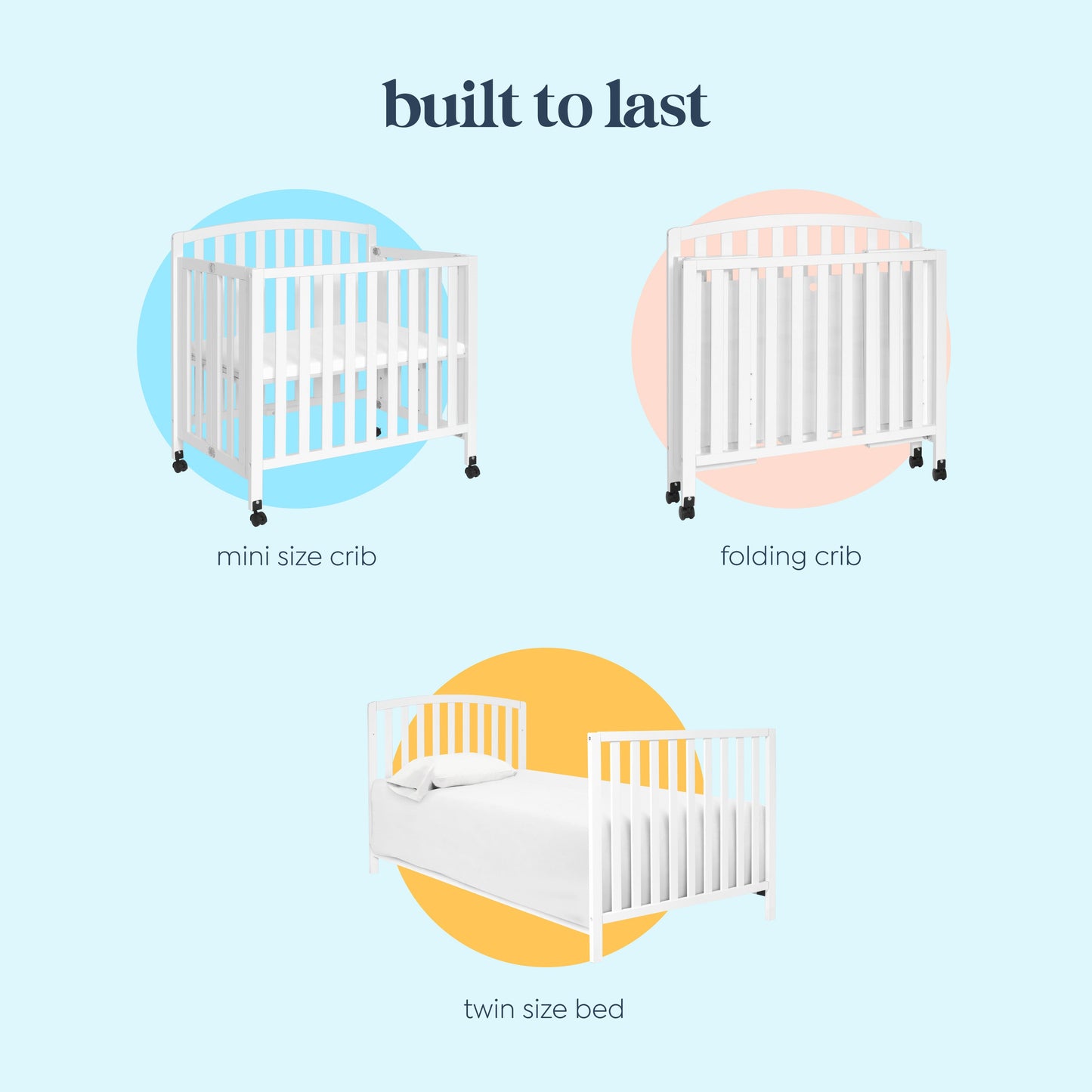 Dylan Folding Portable 3-in-1 Mini Crib