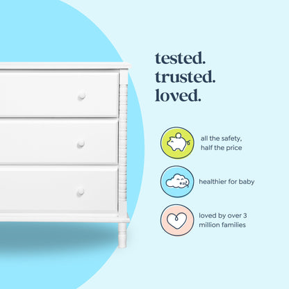 Jenny Lind Spindle 3-Drawer Dresser