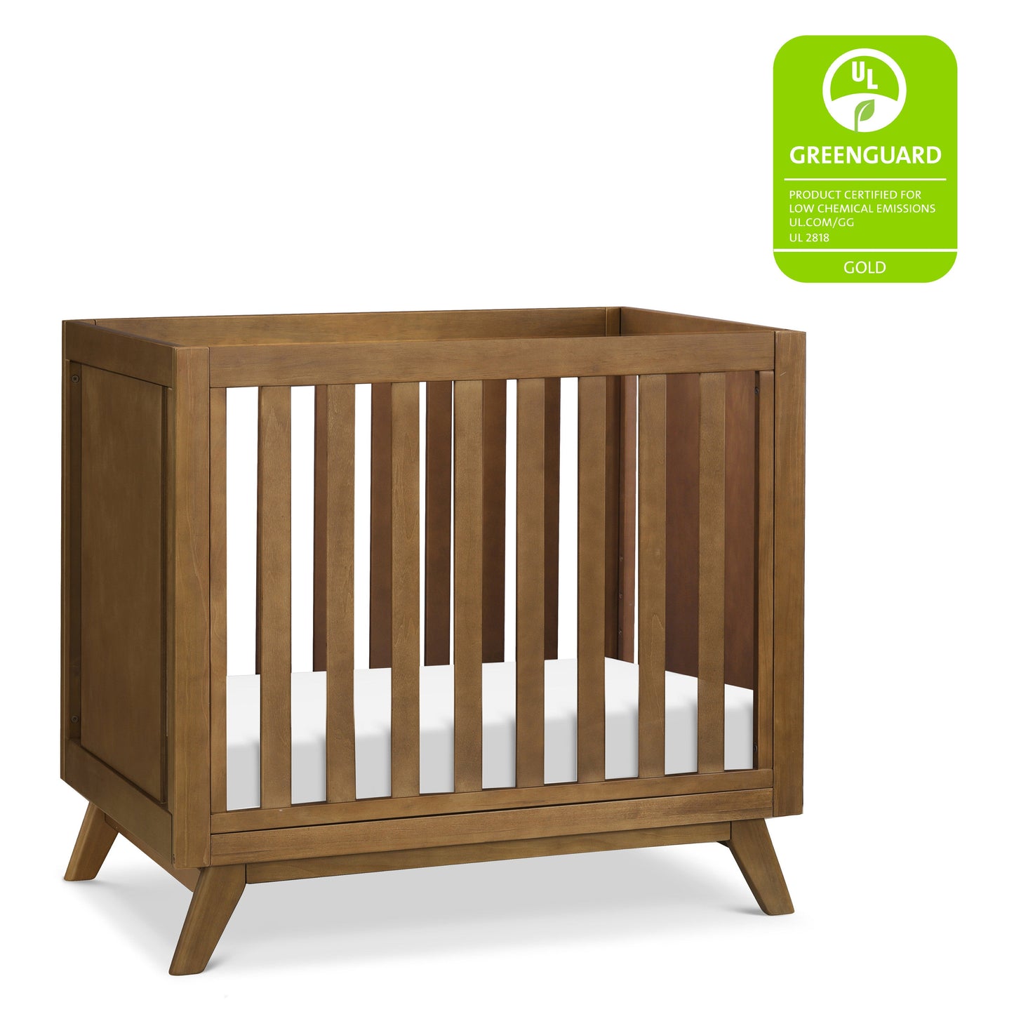 Otto 3-in-1 Convertible Mini Crib with 4 Mattress