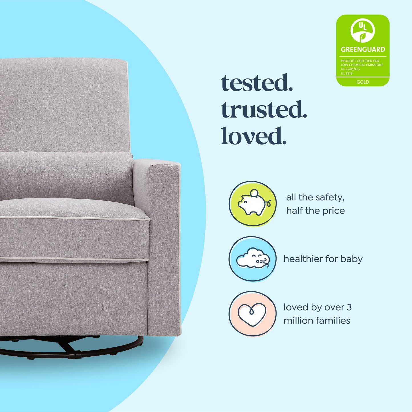 Piper Recliner and Swivel Glider