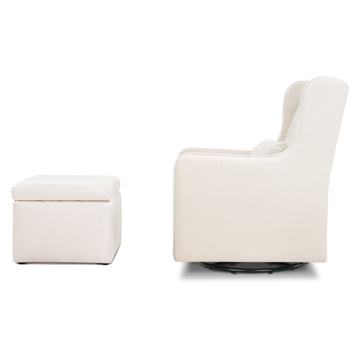 Adrian Swivel Glider with Storage Ottoman | Water Repellent & Stain Resistant fabric