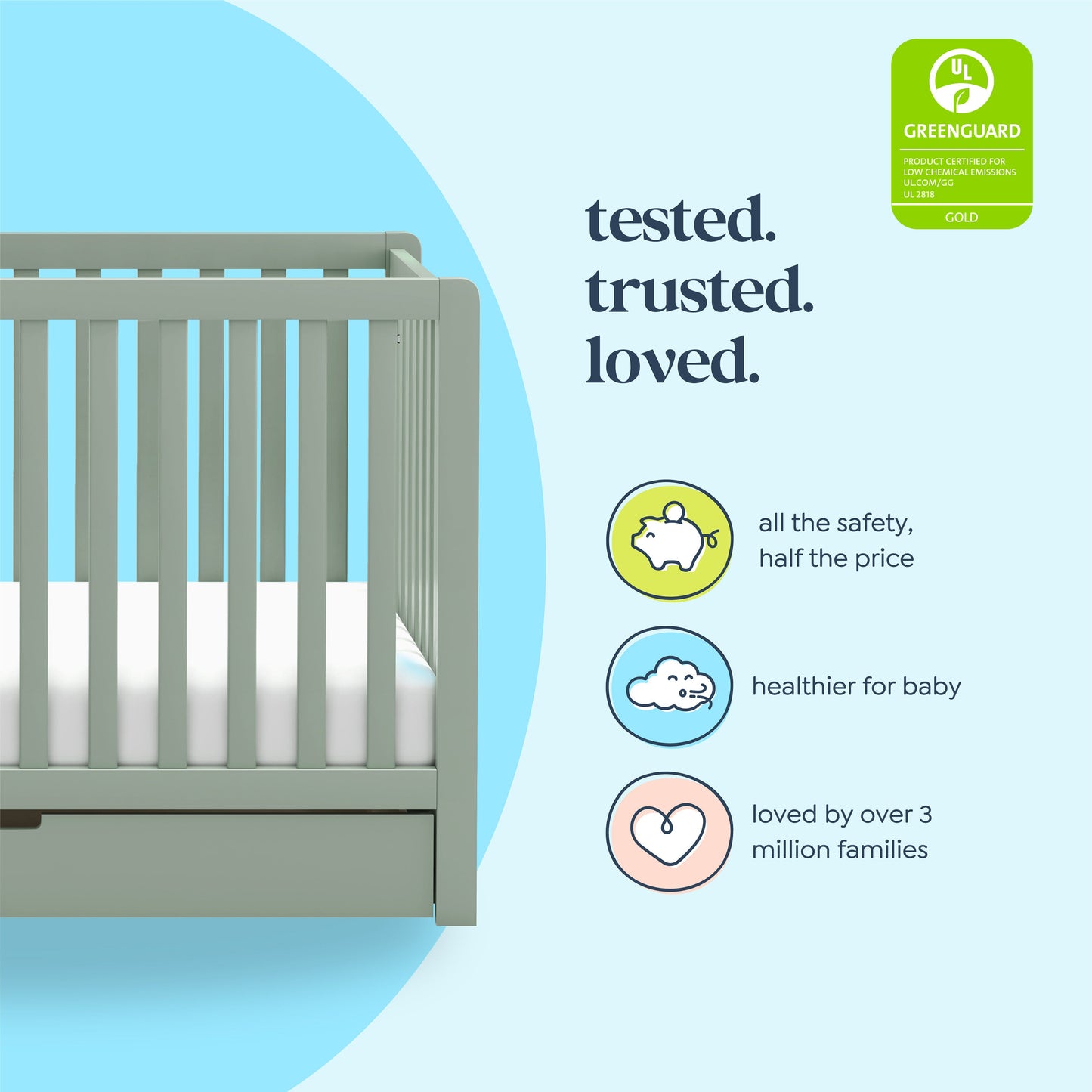 Colby 4-in-1 Convertible Crib with Trundle Drawer