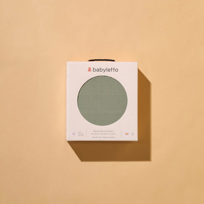 Mini Crib Sheet in GOTS Certified Organic Muslin Cotton