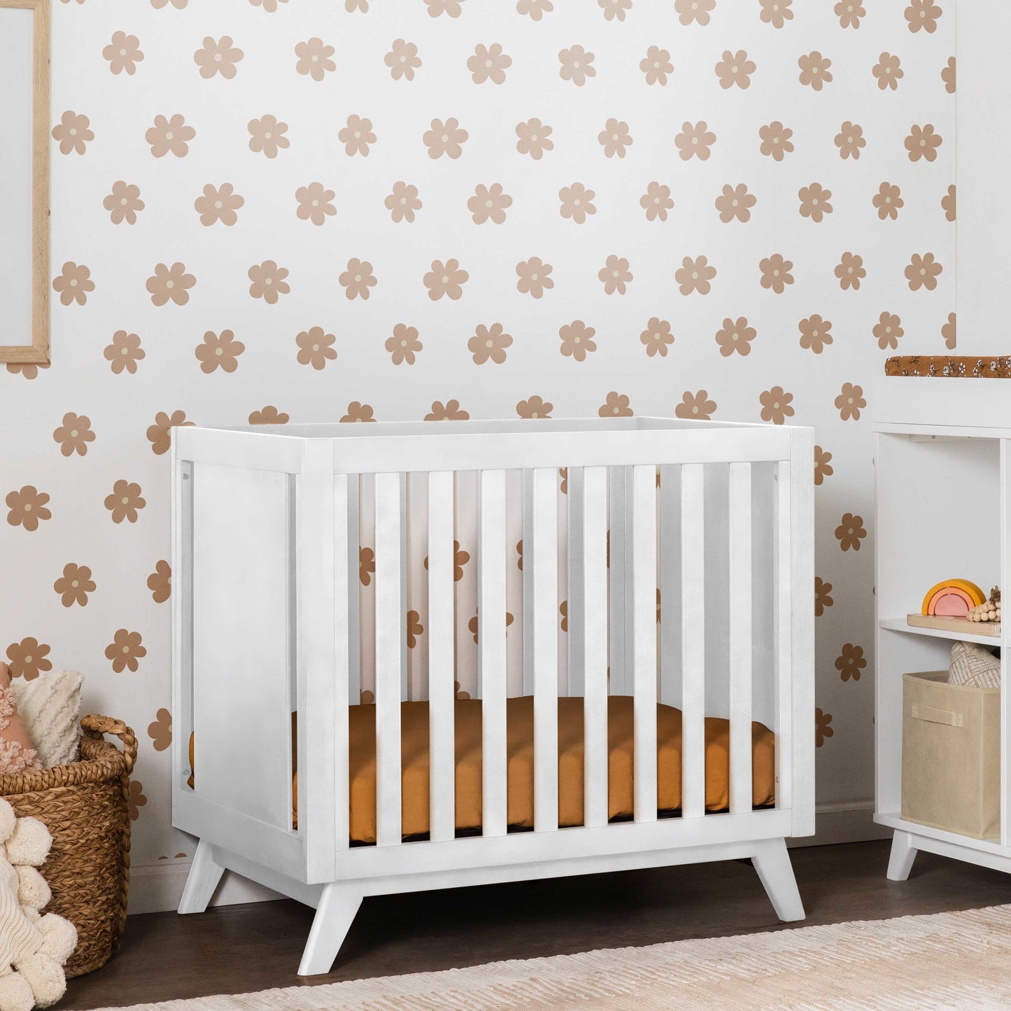 Otto 3-in-1 Convertible Mini Crib with 4 Mattress