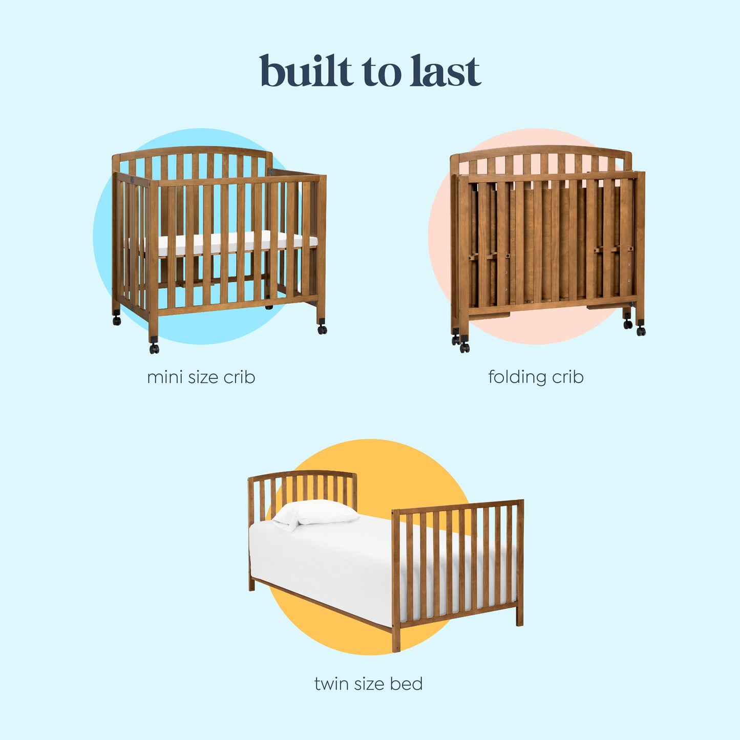 Dylan Folding Portable 3-in-1 Mini Crib