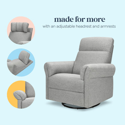 Suzy Flex Recliner and Swivel Glider | Adjustable Headrest and Armrests