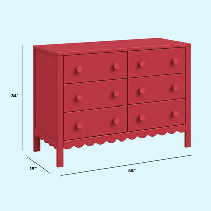 Sammy Scallop 6-Drawer Dresser