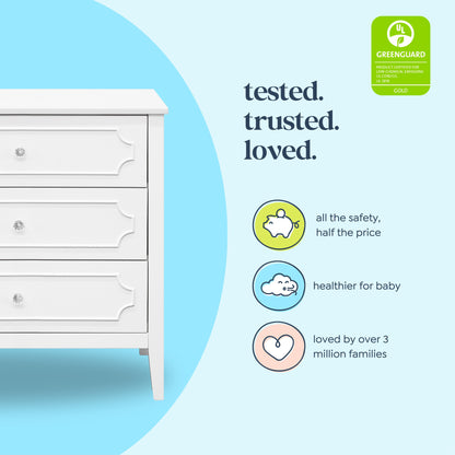 Chloe Regency 3-Drawer Dresser