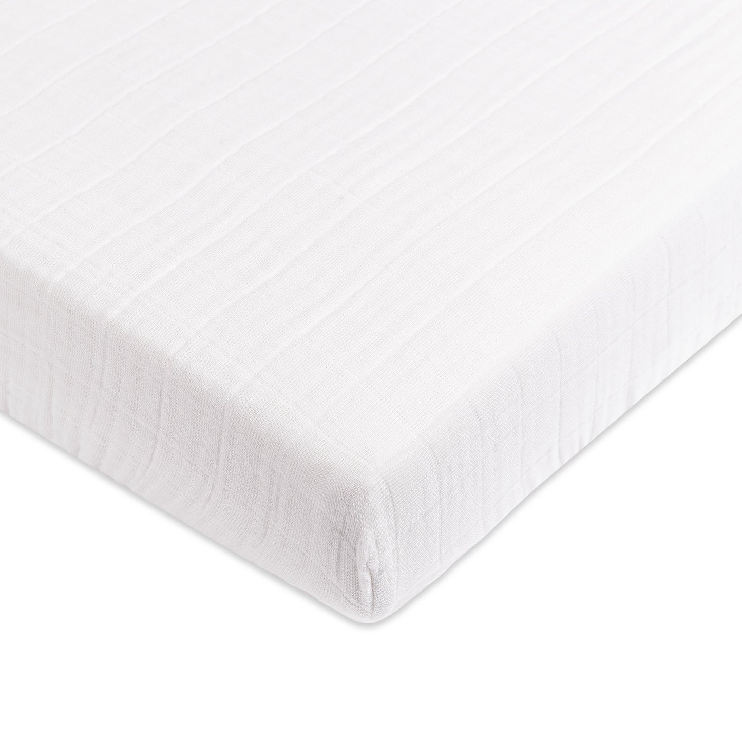 Mini Crib Sheet in GOTS Certified Organic Muslin Cotton