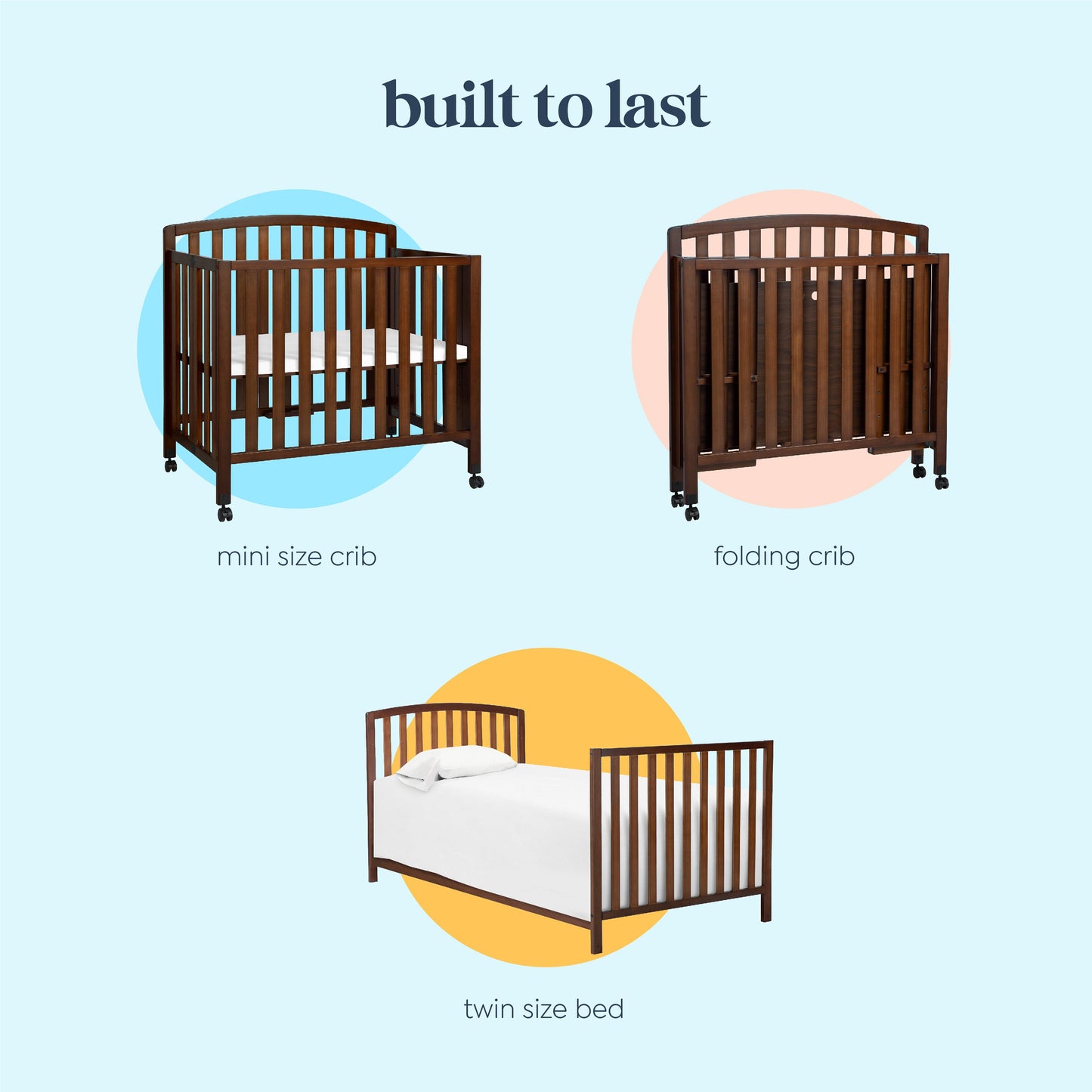 Dylan Folding Portable 3-in-1 Mini Crib