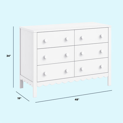 Sammy Scallop 6-Drawer Dresser