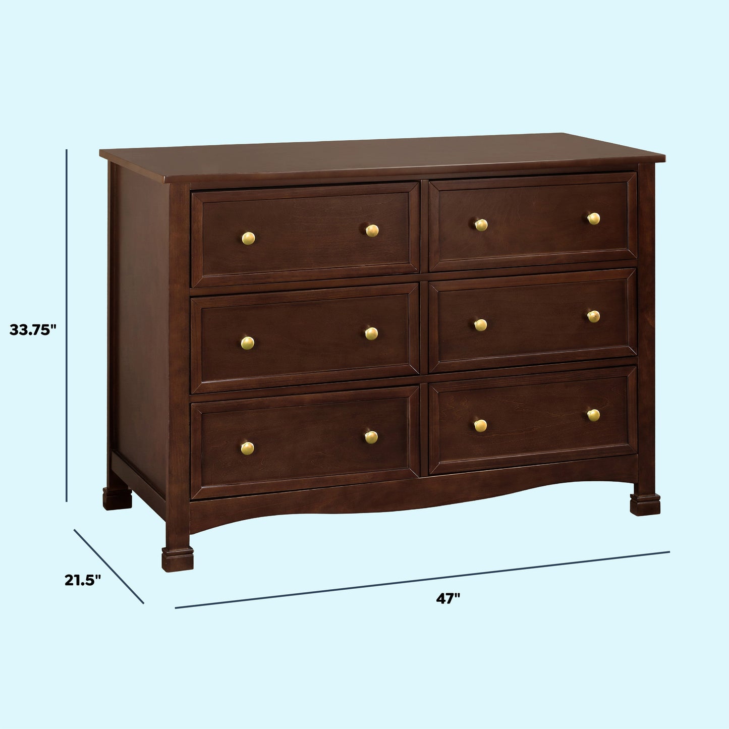 Kalani 6-Drawer Double Wide Dresser