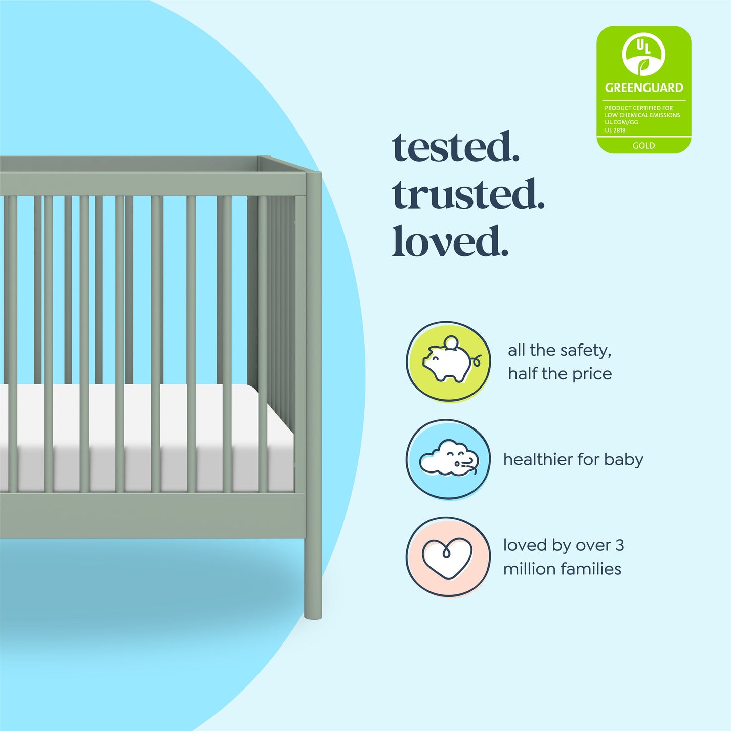 Birdie 3-in-1 Convertible Crib