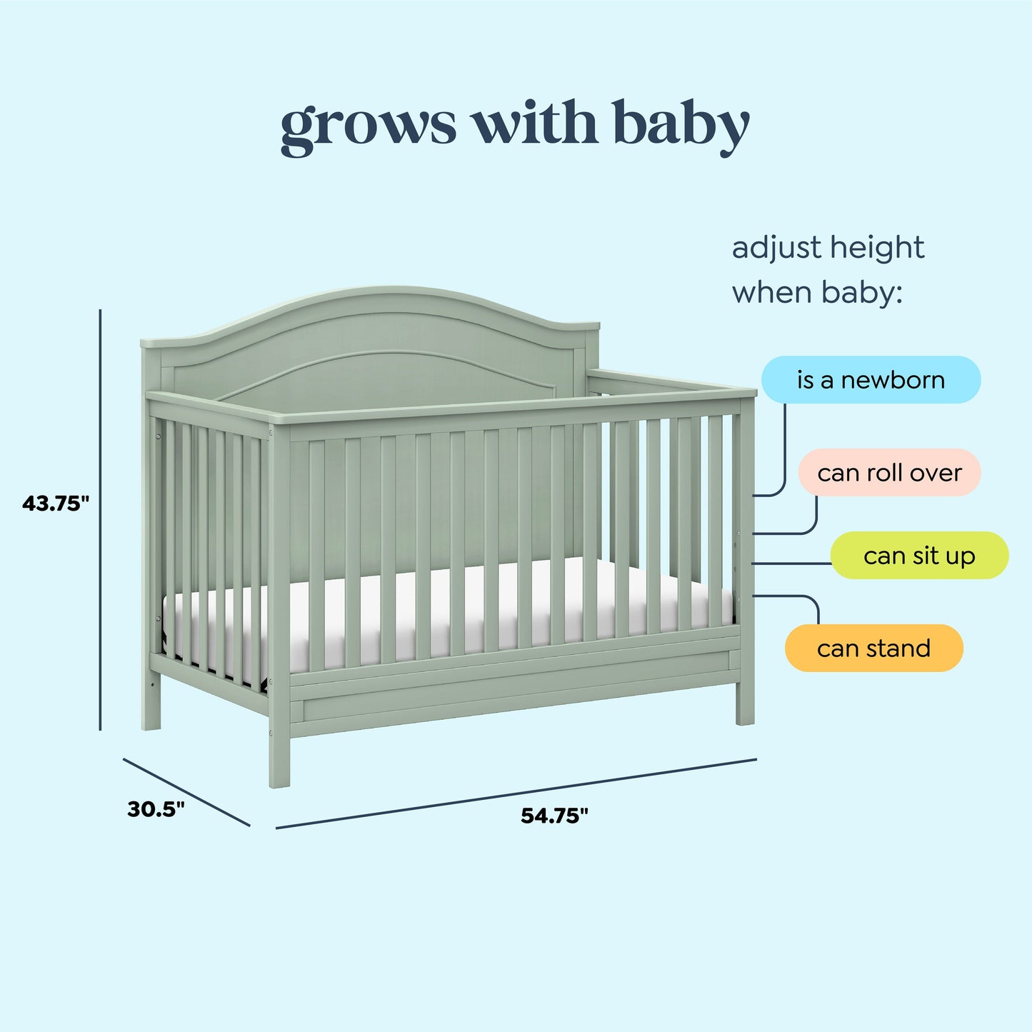 Charlie 4-in-1 Convertible Crib