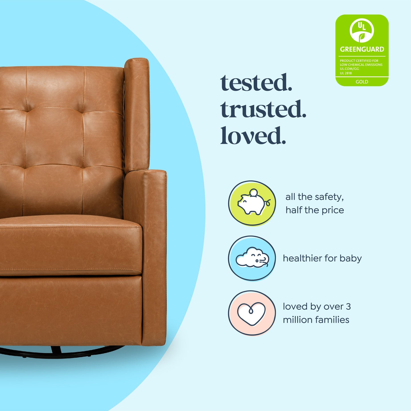 Maddox Recliner and Swivel Glider in Vegan Leather