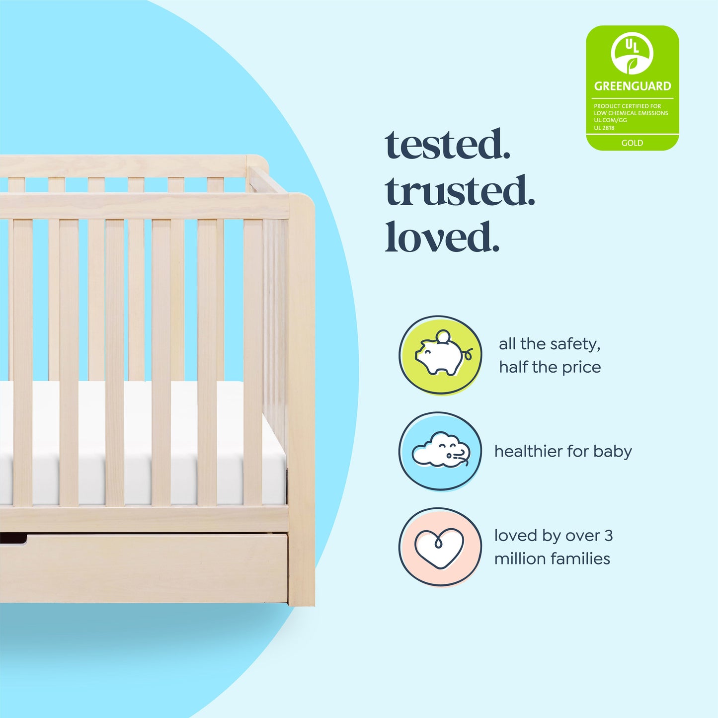 Colby 4-in-1 Convertible Crib with Trundle Drawer