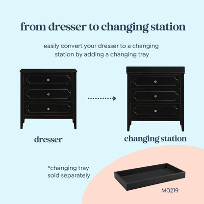 Chloe Regency 3-Drawer Dresser