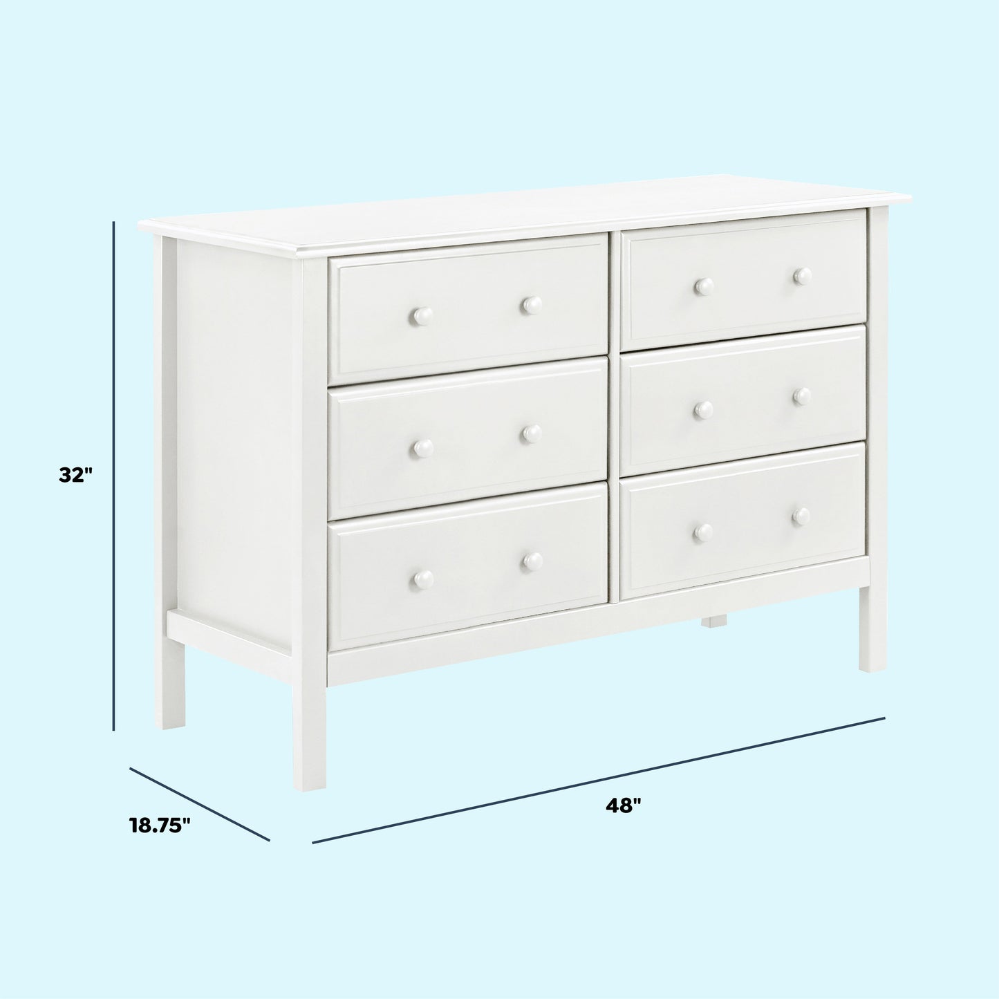 Jayden 6-Drawer Double Wide Dresser