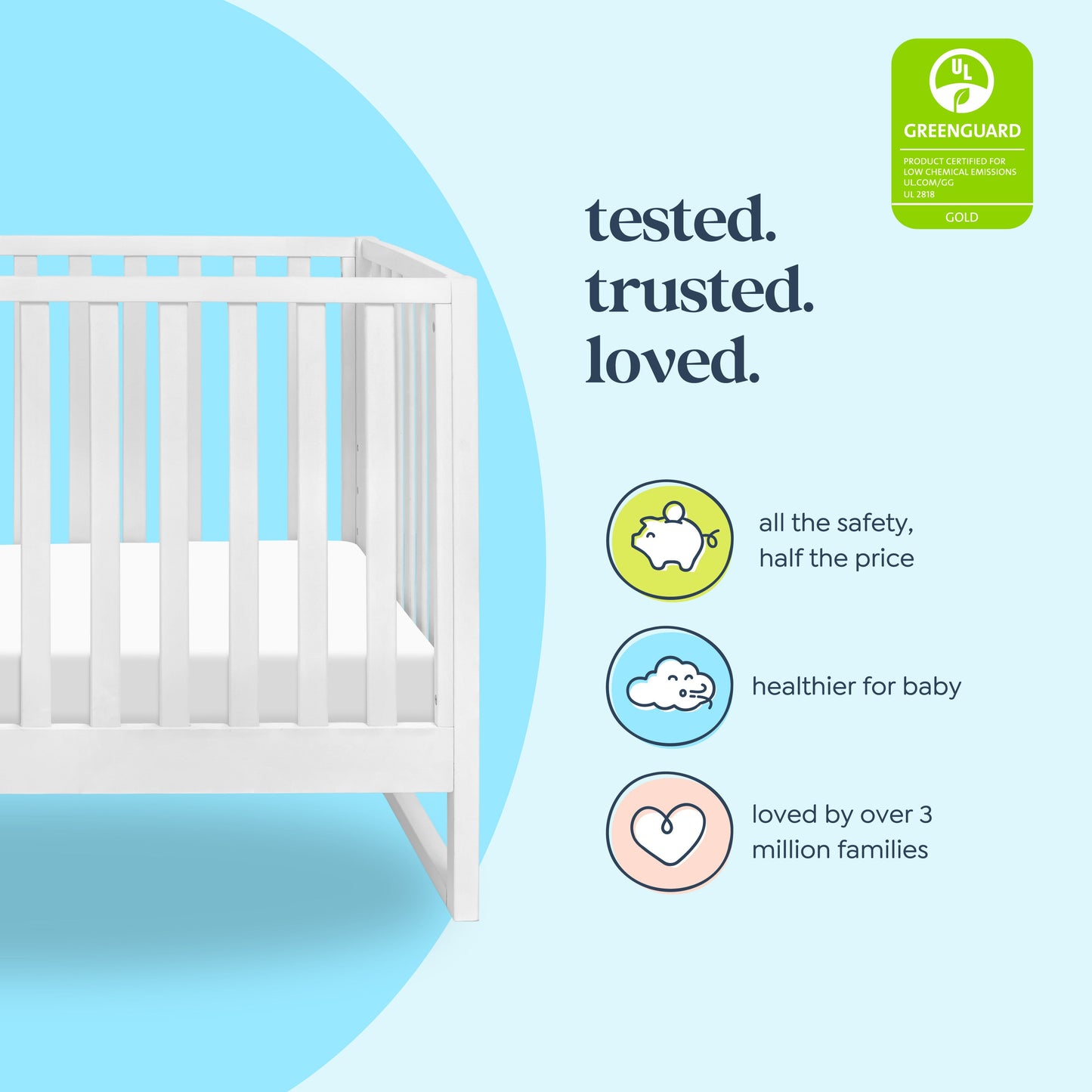 Hunter 3-in-1 Convertible Crib