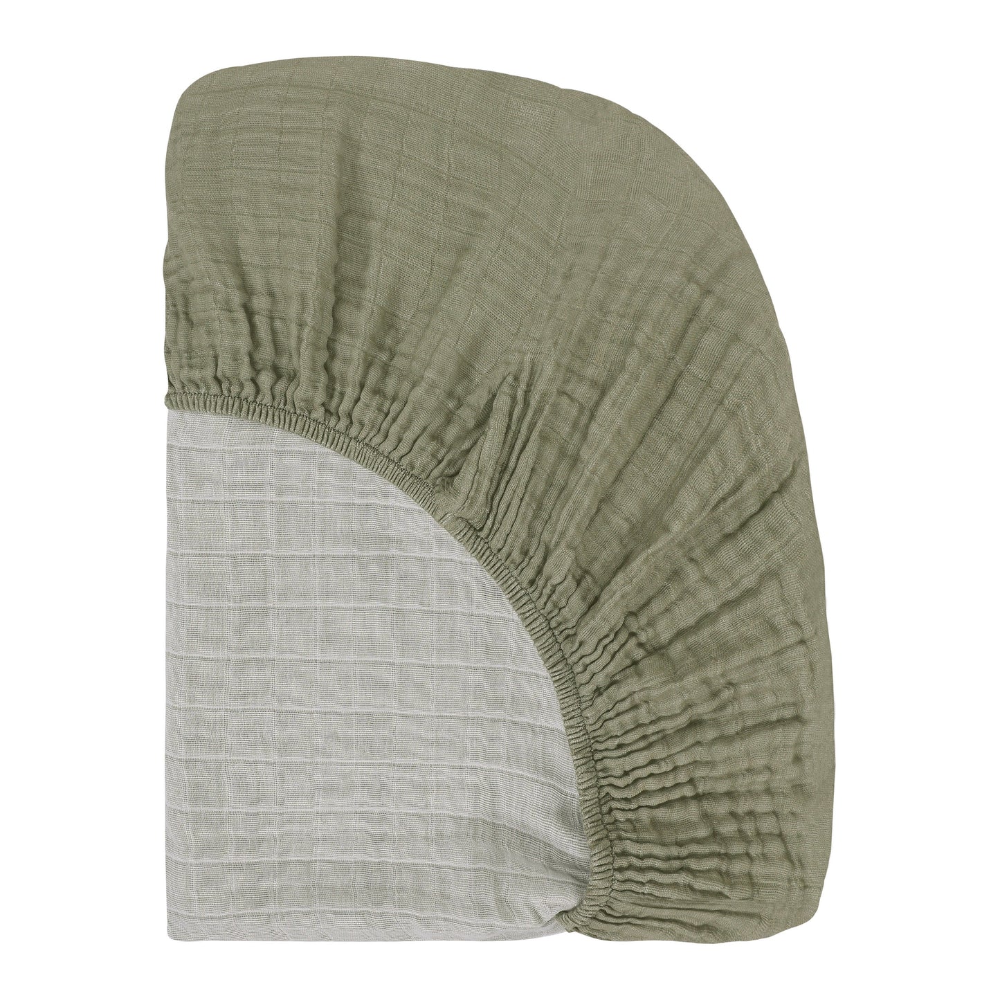 Crib Sheet in GOTS Certified Organic Muslin Cotton