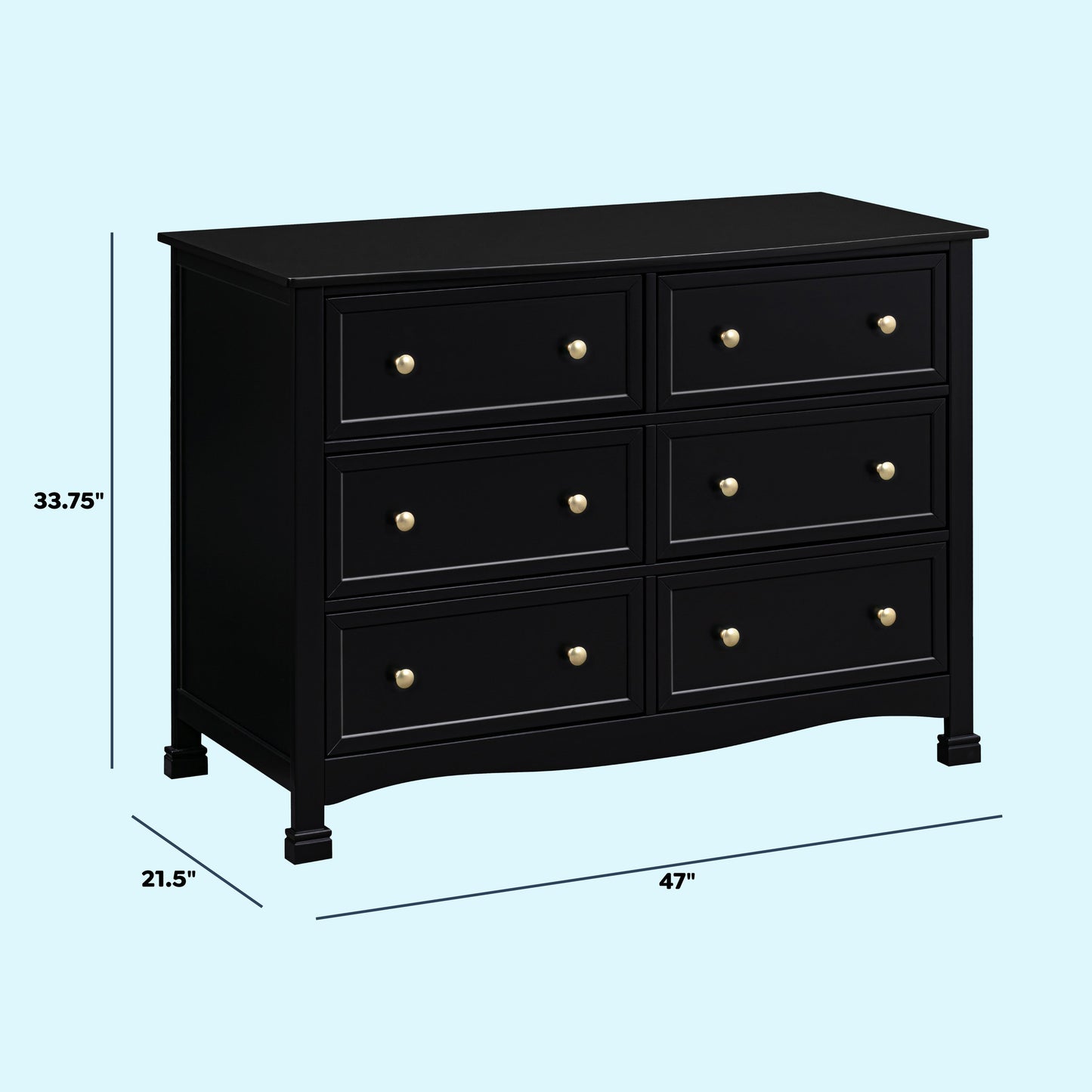 Kalani 6-Drawer Double Wide Dresser