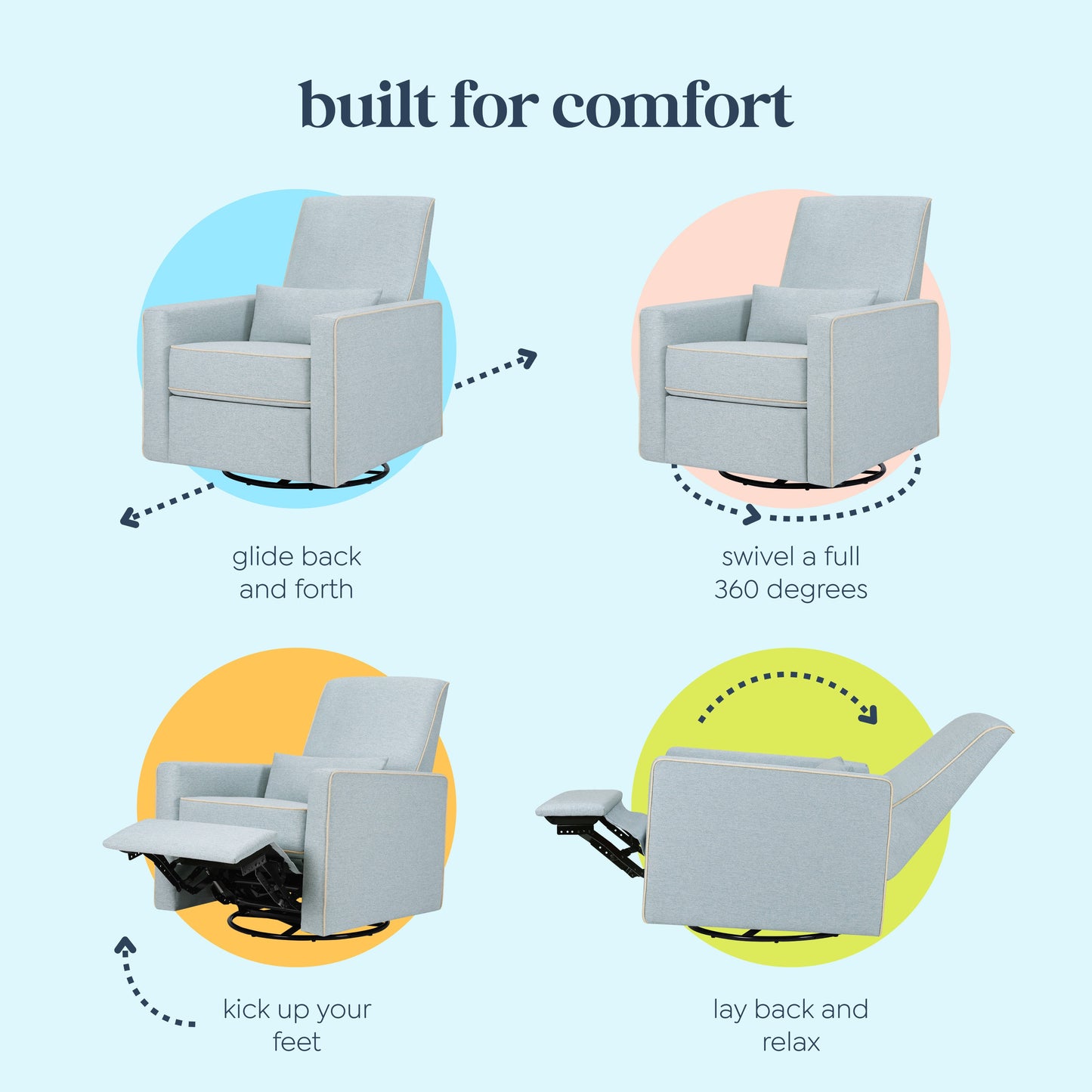 Piper Recliner and Swivel Glider