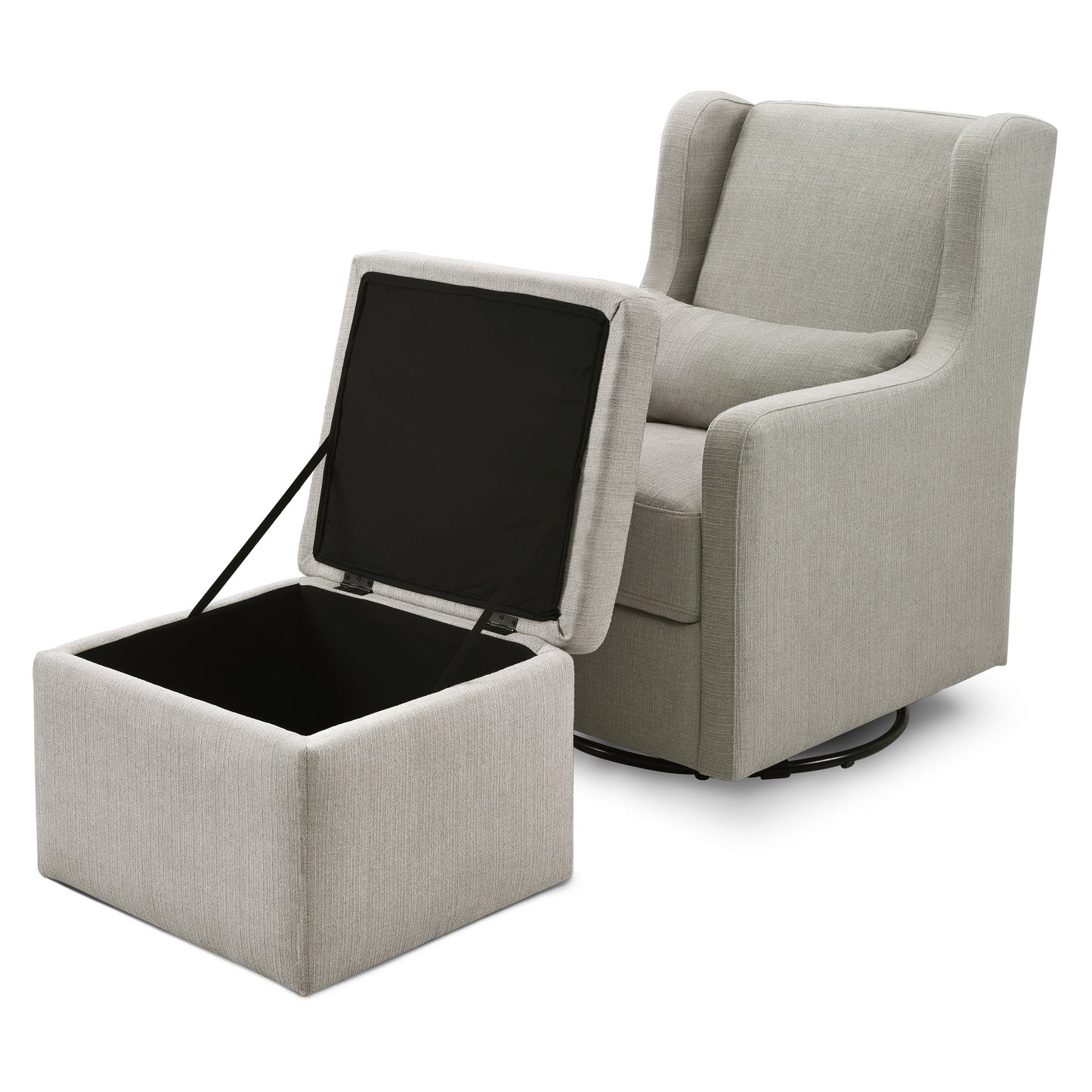 Adrian Swivel Glider with Storage Ottoman | Water Repellent & Stain Resistant fabric