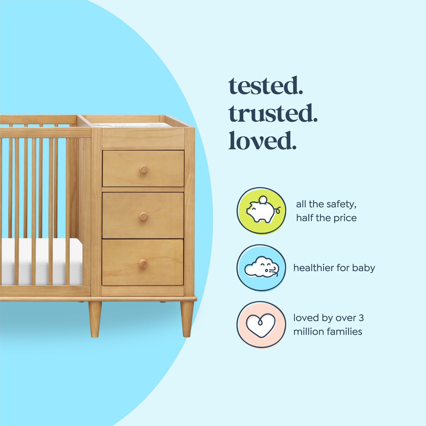 Marley 3-in-1 Crib and Changer Combo