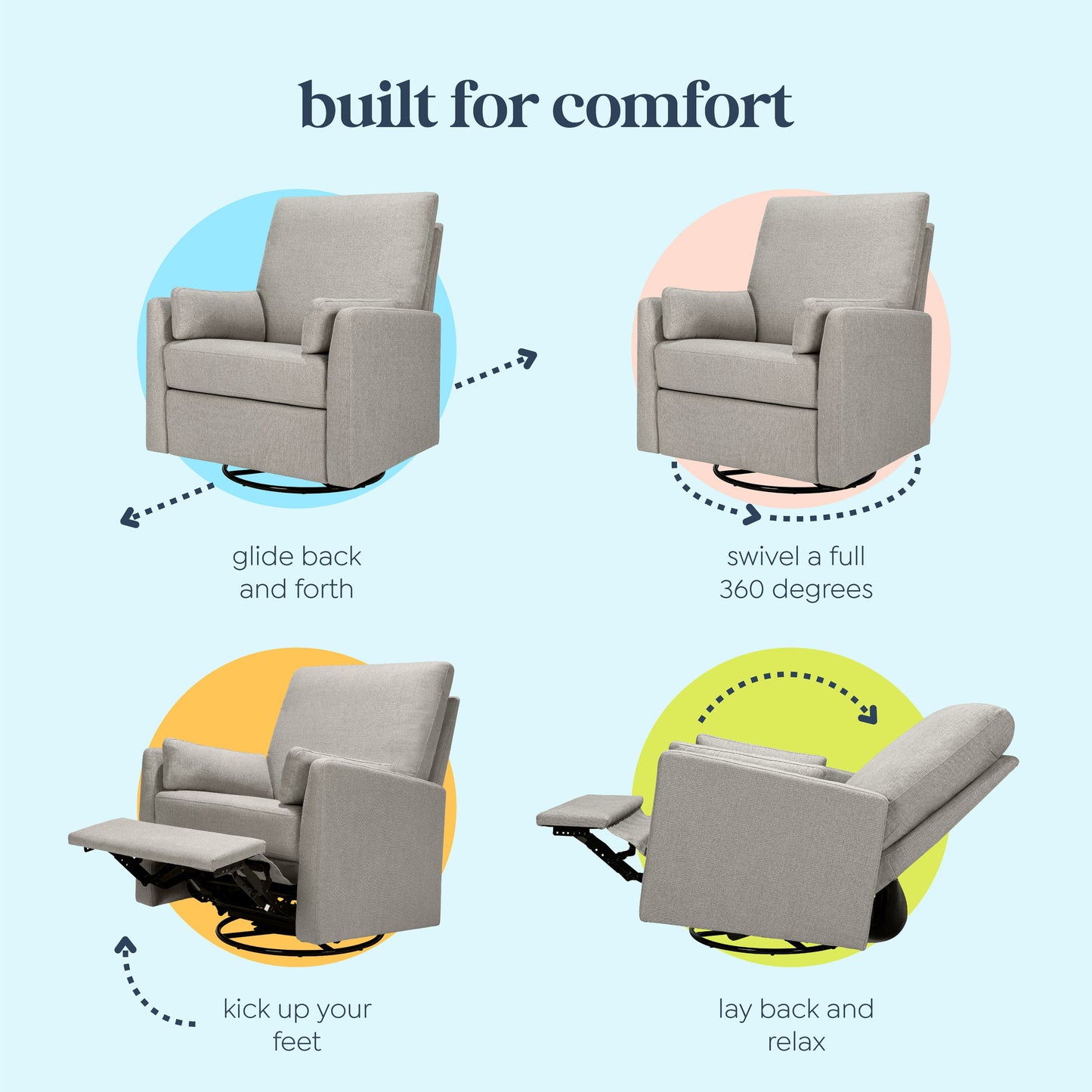 Ethan Recliner and Swivel Glider | Water Repellent & Stain Resistant fabric