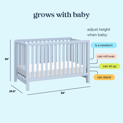 Colby 4-in-1 Low-Profile Convertible Crib