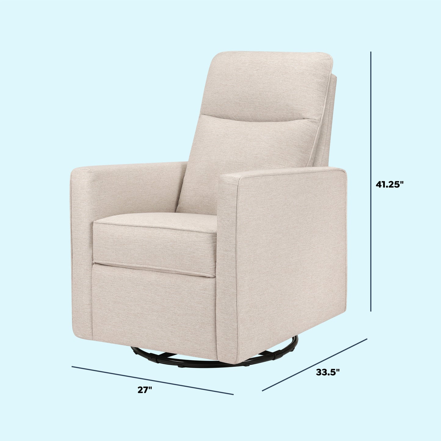 Gabby Pillowback Swivel Glider
