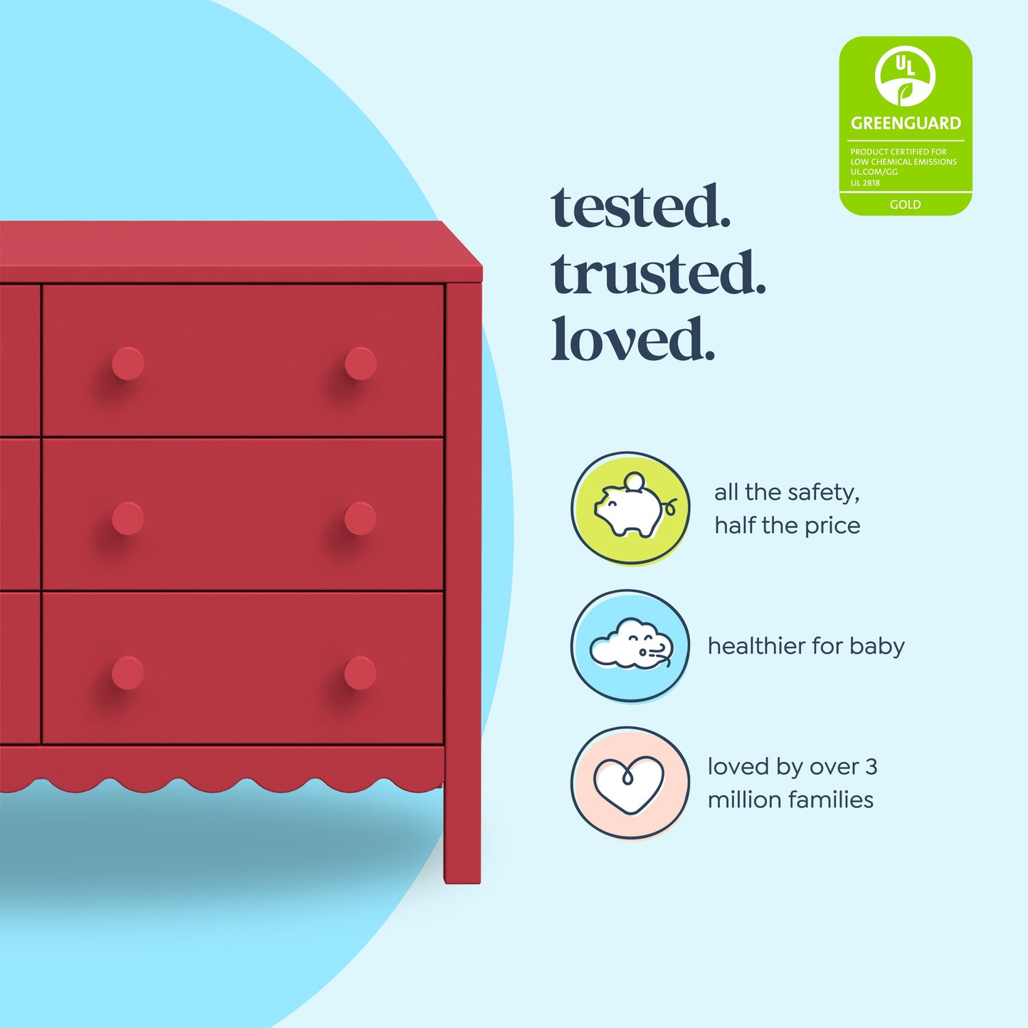 Sammy Scallop 6-Drawer Dresser