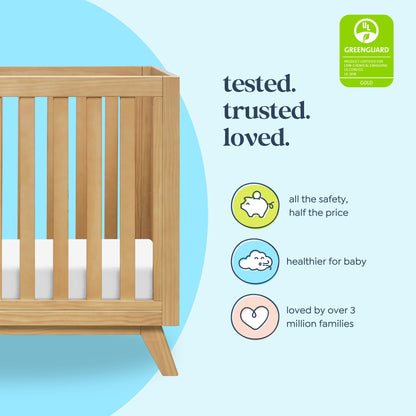 Otto 3-in-1 Convertible Mini Crib with 4 Mattress