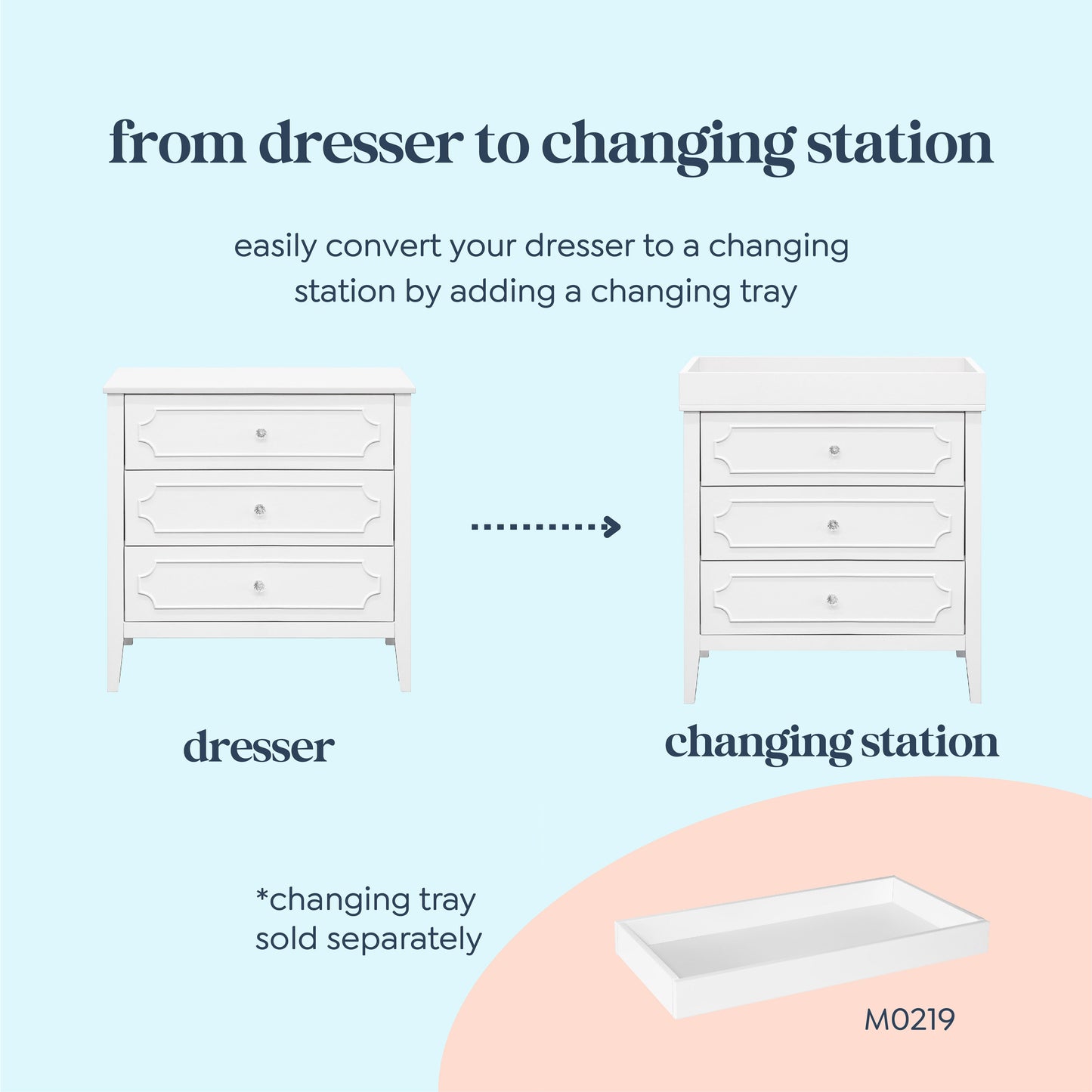 Chloe Regency 3-Drawer Dresser