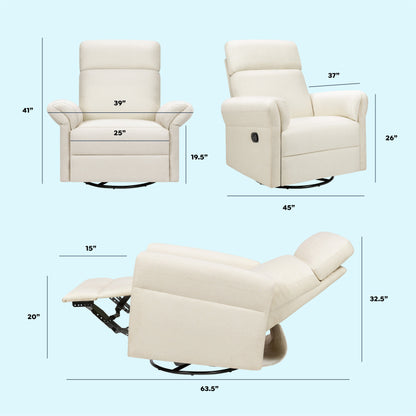 Suzy Flex Recliner and Swivel Glider | Adjustable Headrest and Armrests