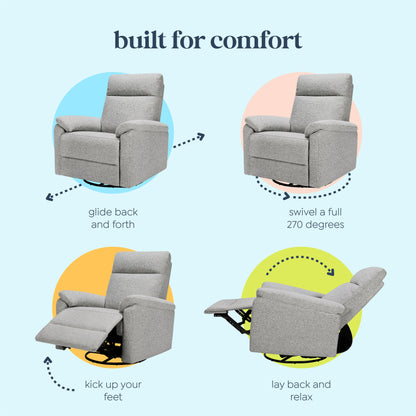 Suzy Electronic Recliner and Swivel Glider | USB Charging Port