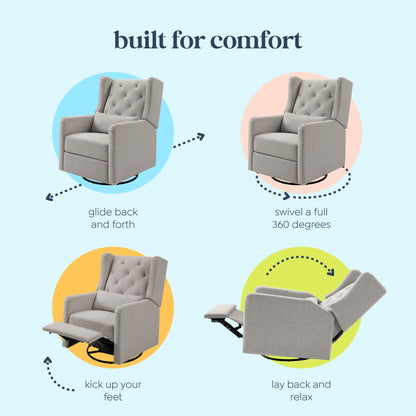 Everly Recliner and Swivel Glider | Eco-Friendly Water Repellent & Stain Resistant Fabric