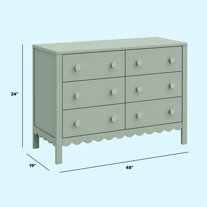 Sammy Scallop 6-Drawer Dresser